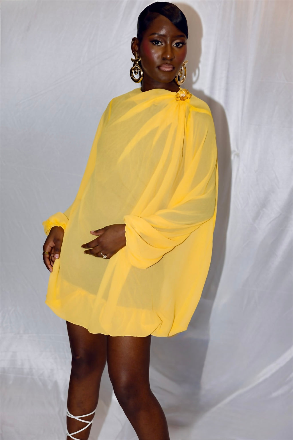 Golden Cocoon Dress