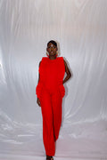 Pleated Flame Jumpsuit