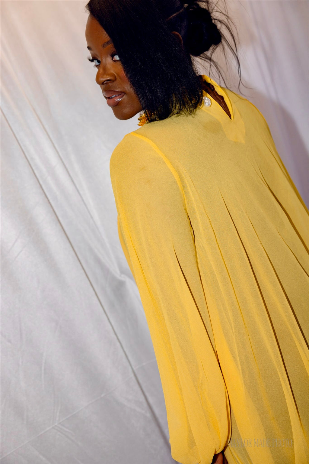 Golden Cocoon Dress