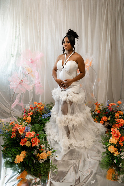Mourning Bloom Bridal Robe